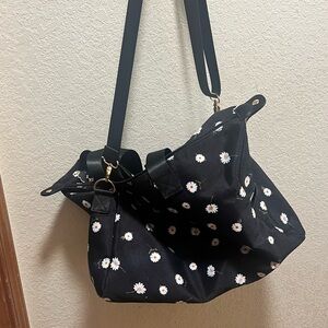 Alice and Olivia Floral Black Tote Bag
